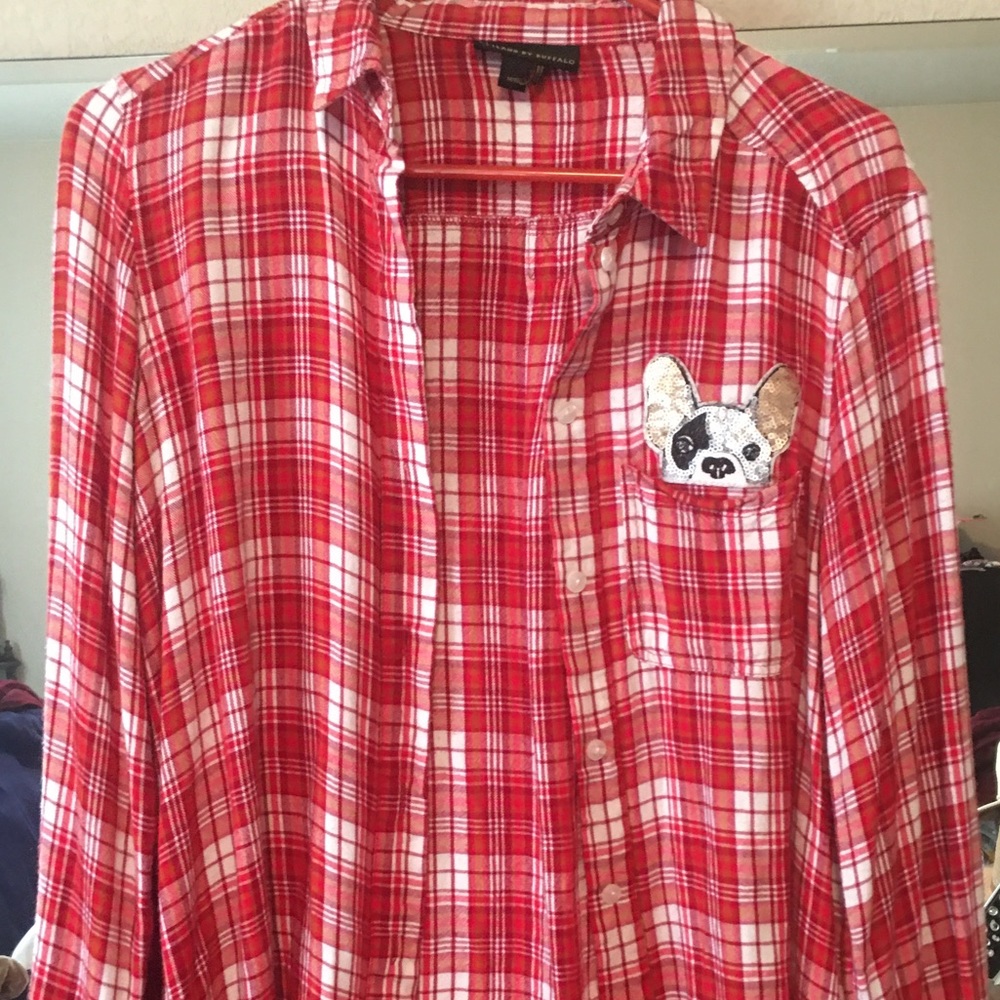 I Jeans by Buffalo plaid French bulldog